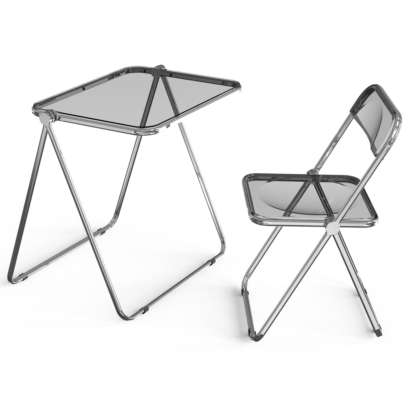 Amazon.com: VINGLI Folding Acrylic Table and Chair Set Small TV